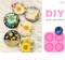 Super Shiny 1.5 inch Silicone Mold for DIY Round Circle Phone Grip Resin Mold, Phone Socket Molds for Epoxy Resin, 4-Cavity Silicone Mould for DIY Resin Casting Jewelry Making Badge Reel Mold